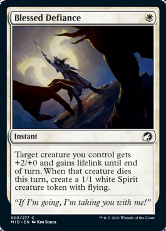 Blessed Defiance [Innistrad: Midnight Hunt] - Evolution TCG