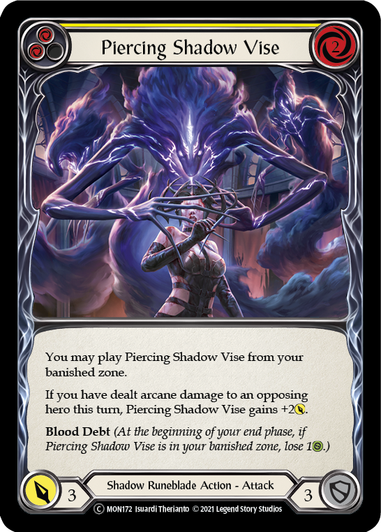 Piercing Shadow Vise (Yellow) [U-MON172] (Monarch Unlimited)  Unlimited Normal - Evolution TCG