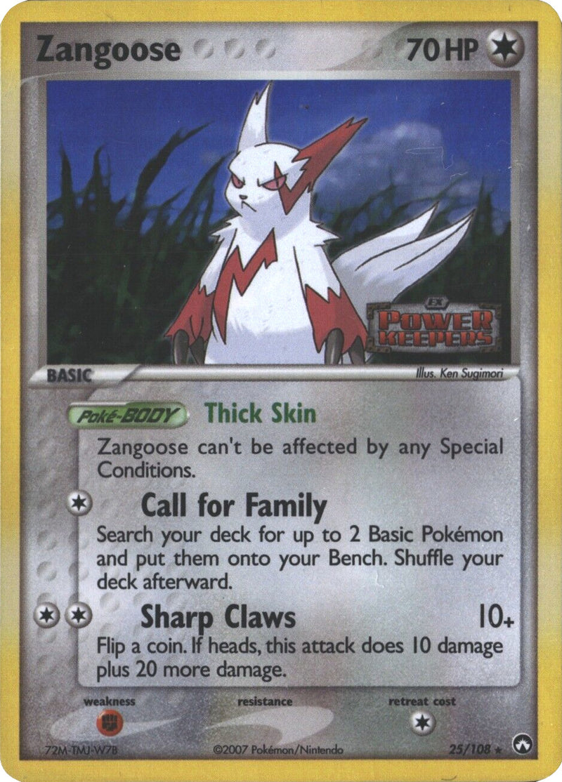 Zangoose (25/108) (Stamped) [EX: Power Keepers] - Evolution TCG