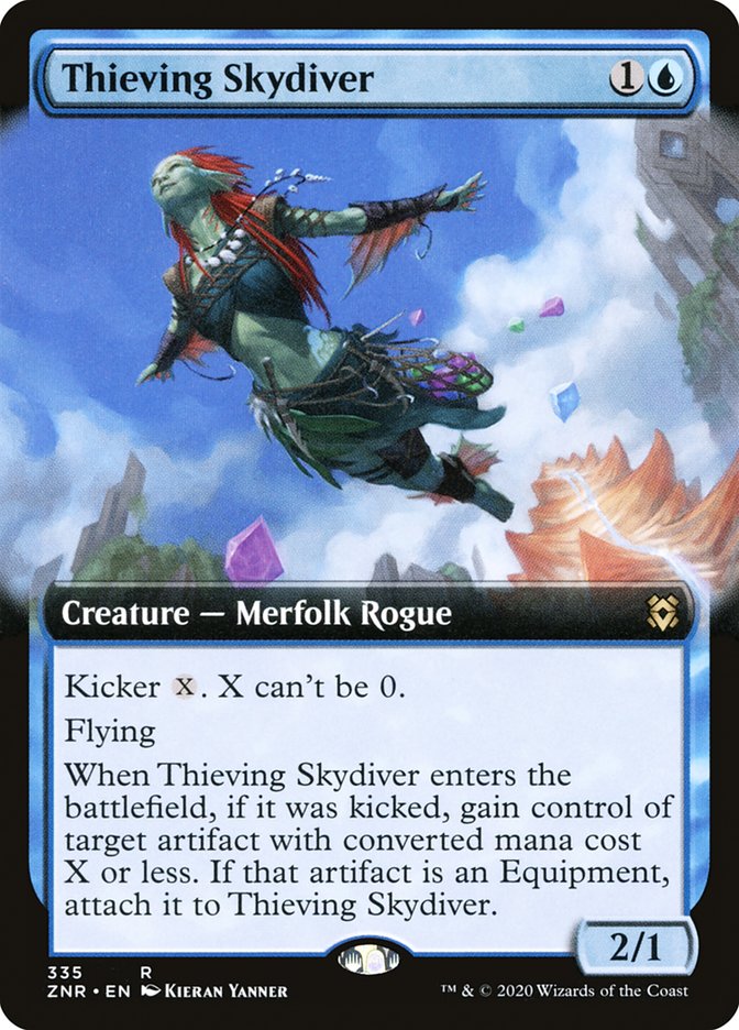 Thieving Skydiver (Extended Art) [Zendikar Rising] - Evolution TCG