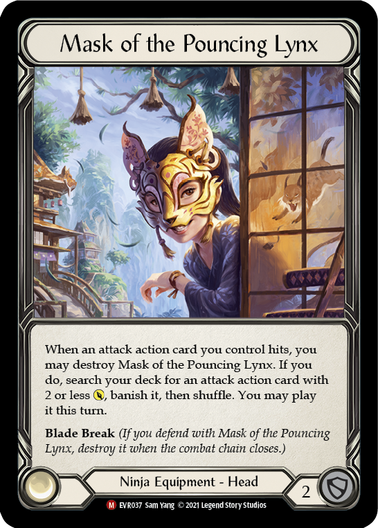 Mask of the Pouncing Lynx [EVR037] (Everfest)  1st Edition Normal - Evolution TCG