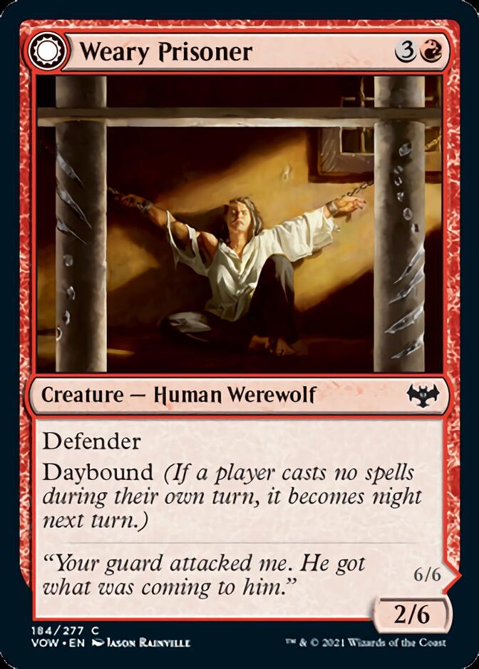 Weary Prisoner // Wrathful Jailbreaker [Innistrad: Crimson Vow] - Evolution TCG