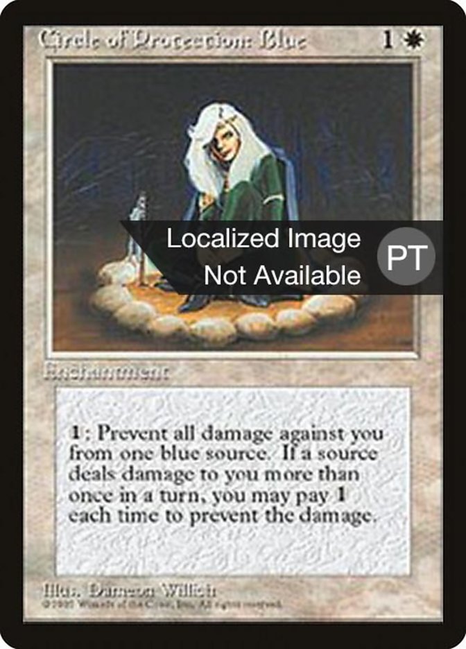 Circle of Protection: Blue [Fourth Edition (Foreign Black Border)] - Evolution TCG