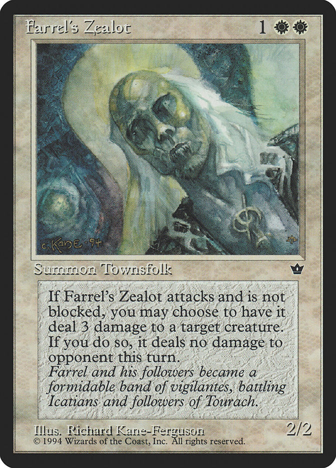 Farrel's Zealot (Richard Kane Ferguson) [Fallen Empires] - Evolution TCG