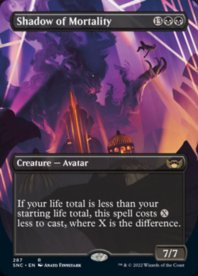 Shadow of Mortality (Borderless Alternate Art) [Streets of New Capenna] - Evolution TCG