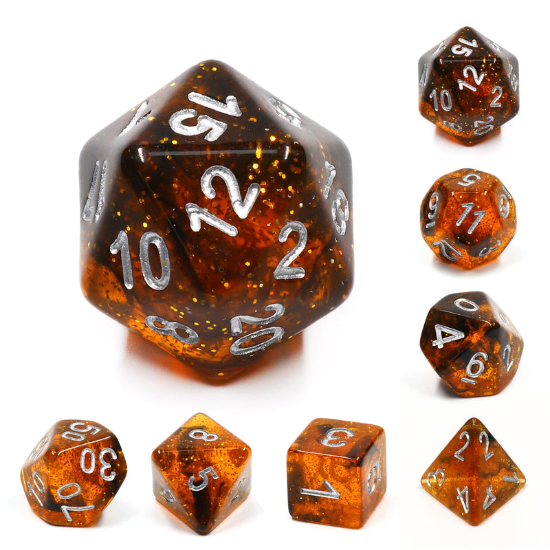 A&H Dice: Orange - Poly 7 Die Set - Evolution TCG