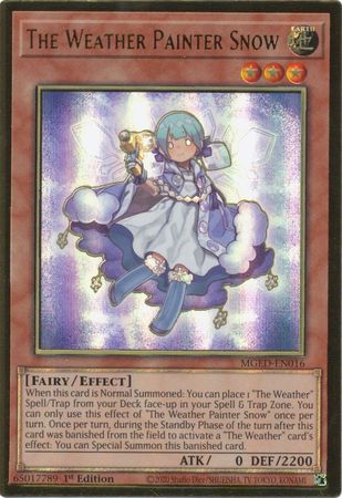 The Weather Painter Snow [MGED-EN016] Gold Rare - Evolution TCG