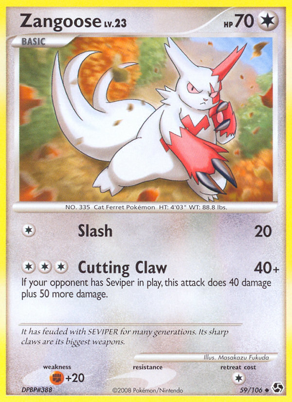 Zangoose (59/106) [Diamond & Pearl: Great Encounters] - Evolution TCG