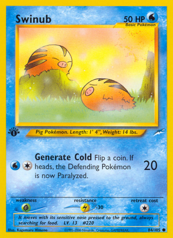 Swinub (84/105) [Neo Destiny 1st Edition] - Evolution TCG