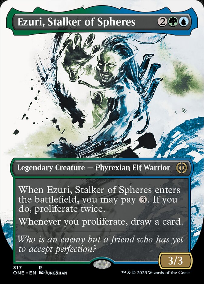 Ezuri, Stalker of Spheres (Borderless Ichor) [Phyrexia: All Will Be One] - Evolution TCG