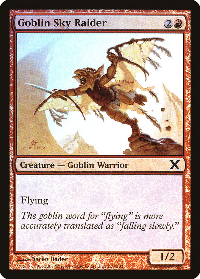 Goblin Sky Raider (Premium Foil) [Tenth Edition] - Evolution TCG