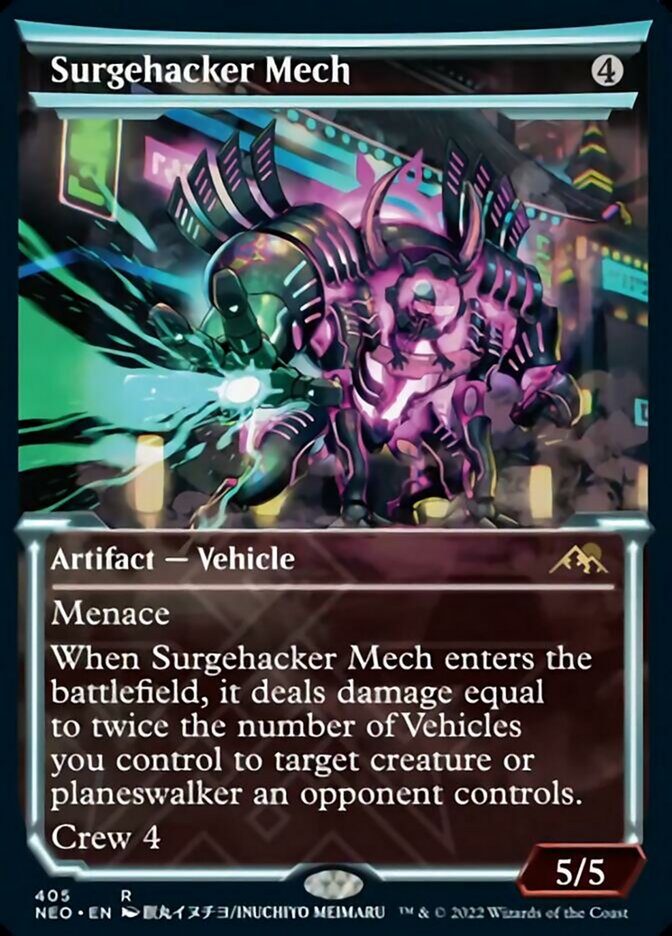 Surgehacker Mech (Showcase Soft Glow) [Kamigawa: Neon Dynasty] - Evolution TCG