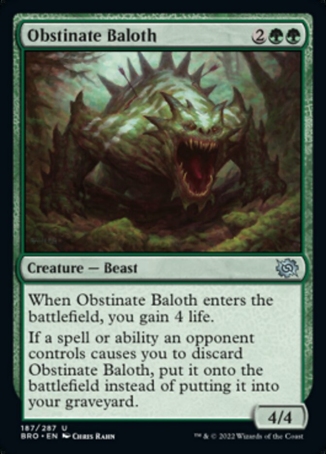 Obstinate Baloth [The Brothers' War] - Evolution TCG