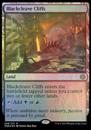 Blackcleave Cliffs [Phyrexia: All Will Be One Prerelease Promos] - Evolution TCG