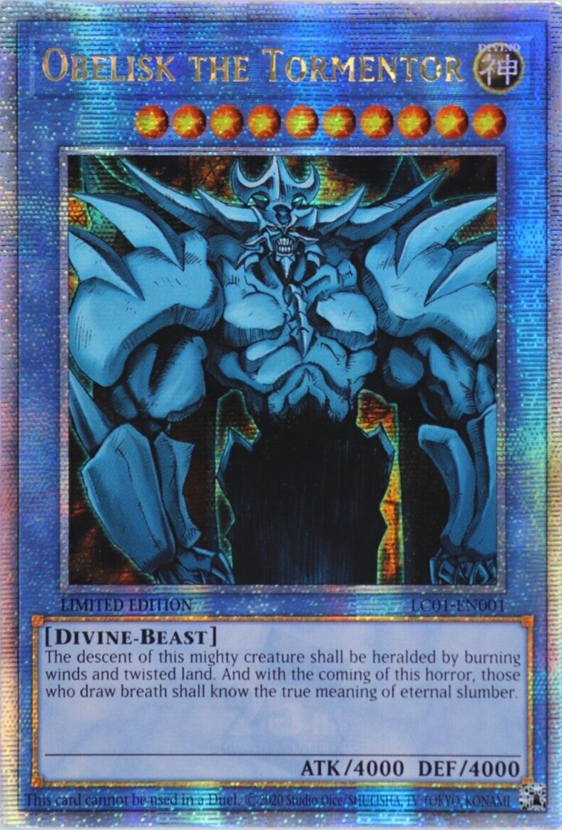 Obelisk the Tormentor (25th Anniversary) [LC01-EN001] Quarter Century Secret Rare - Evolution TCG
