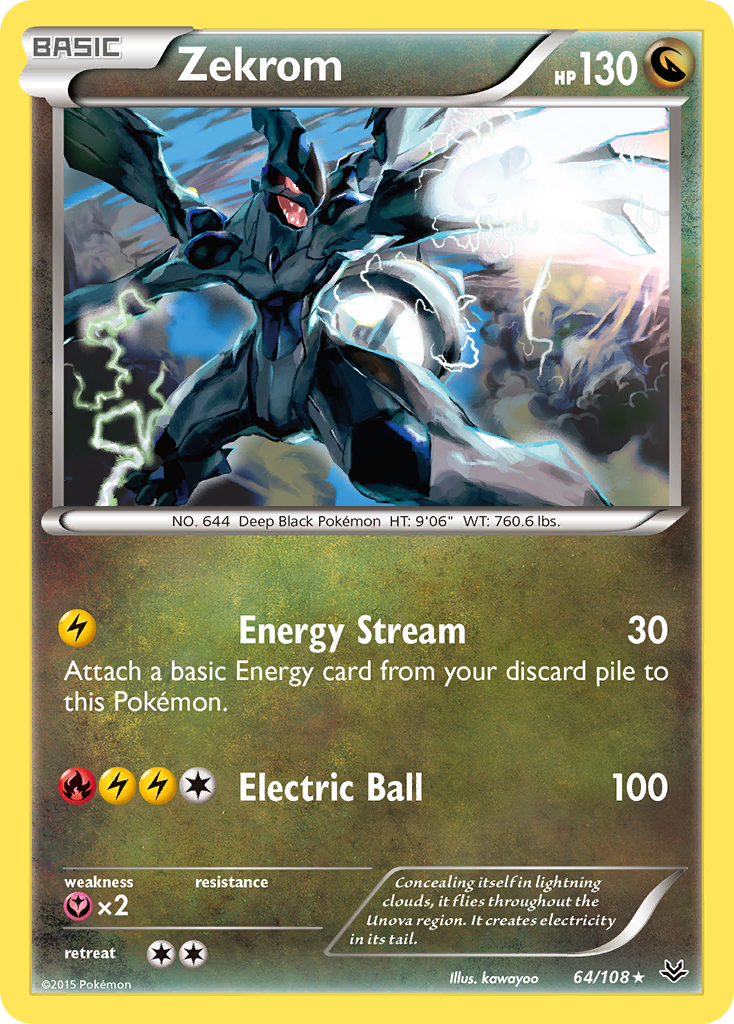 Zekrom (64/108) [XY: Roaring Skies] - Evolution TCG