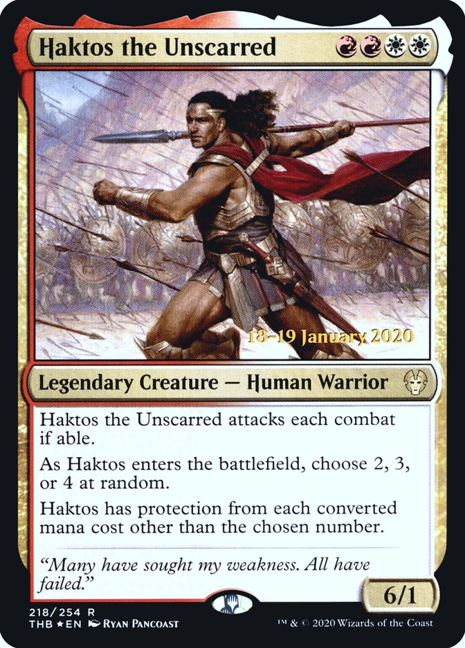 Haktos the Unscarred [Theros Beyond Death Prerelease Promos] - Evolution TCG