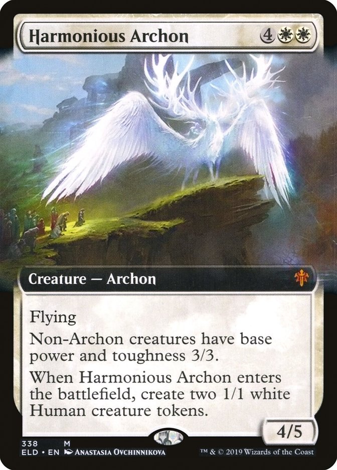 Harmonious Archon (Extended Art) [Throne of Eldraine] - Evolution TCG