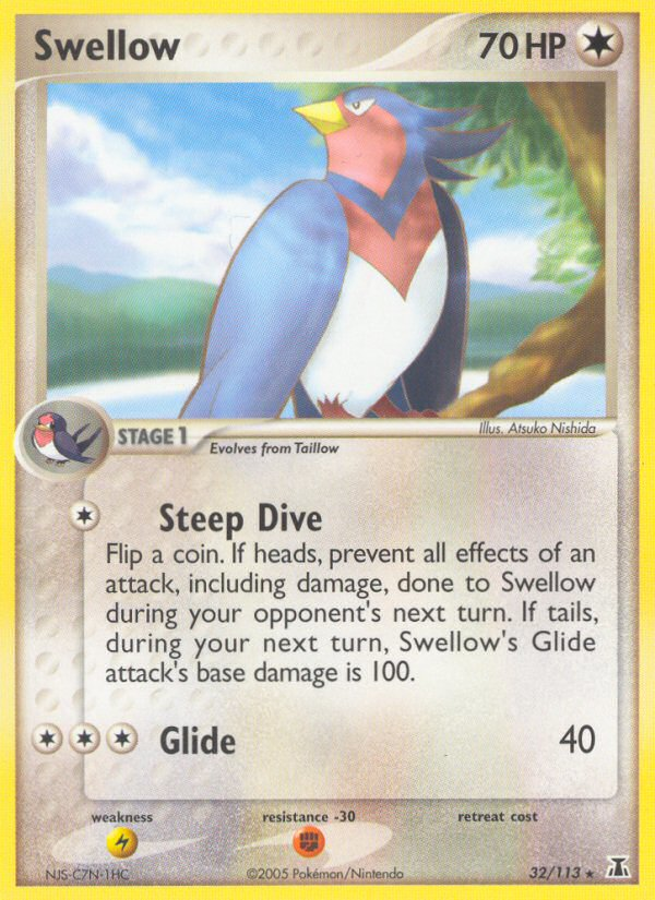 Swellow (32/113) [EX: Delta Species] - Evolution TCG