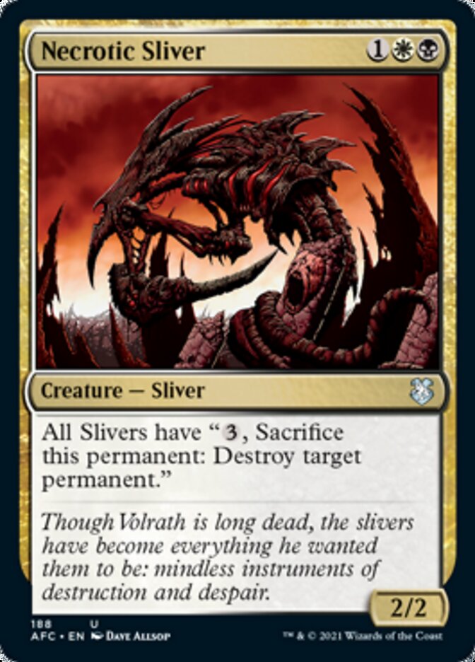 Necrotic Sliver [Dungeons & Dragons: Adventures in the Forgotten Realms Commander] - Evolution TCG