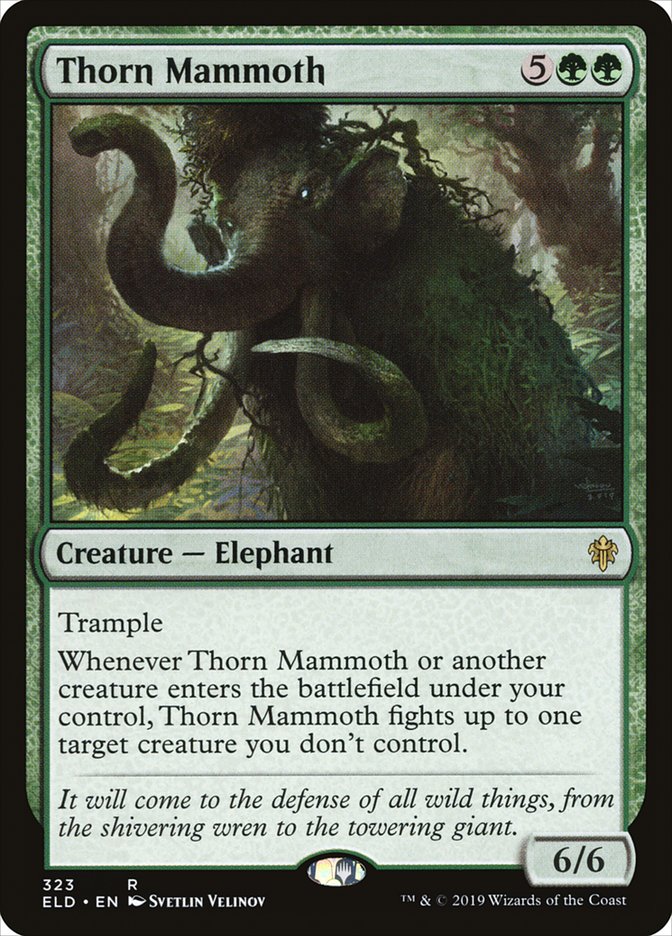 Thorn Mammoth [Throne of Eldraine] - Evolution TCG