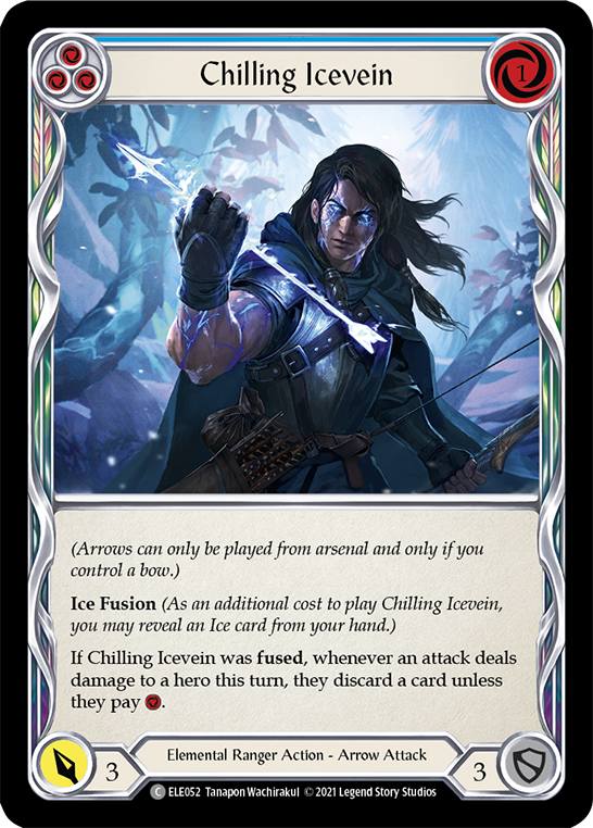 Chilling Icevein (Blue) [ELE052] (Tales of Aria)  1st Edition Normal - Evolution TCG