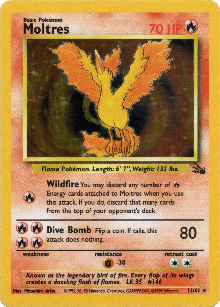 Moltres (12/62) [Fossil Unlimited] - Evolution TCG