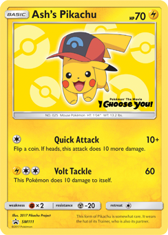 Ash's Pikachu (SM111) [Sun & Moon: Black Star Promos] - Evolution TCG