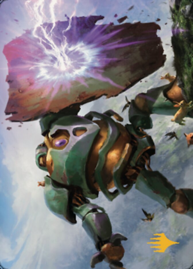 Walking Bulwark Art Card (Gold-Stamped Signature) [Dominaria United Art Series] - Evolution TCG