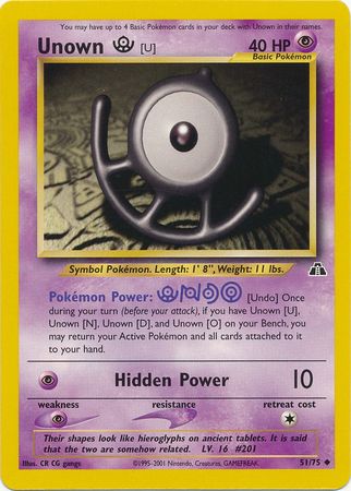 Unown [U] (51/75) [Neo Discovery Unlimited] - Evolution TCG