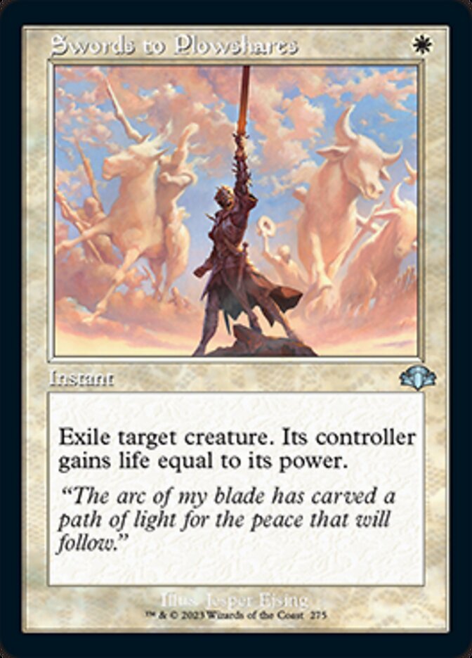 Swords to Plowshares (Retro) [Dominaria Remastered] - Evolution TCG