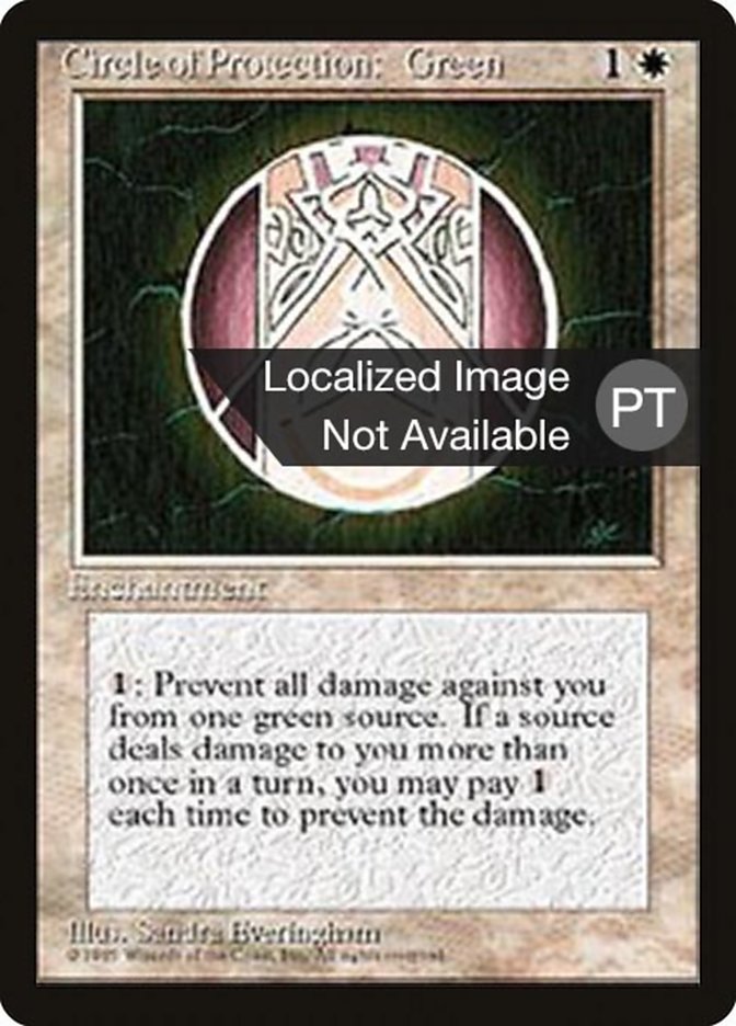 Circle of Protection: Green [Fourth Edition (Foreign Black Border)] - Evolution TCG