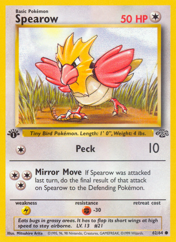 Spearow (62/64) [Jungle 1st Edition] - Evolution TCG