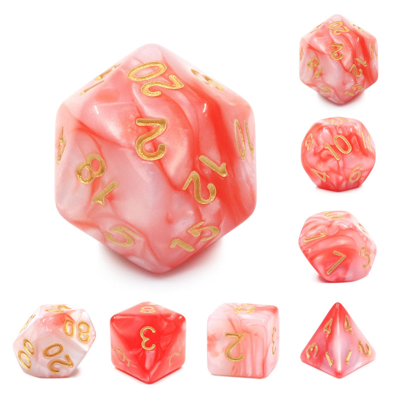 A&H Dice: Bloody Jade - Poly 7 Die Set - Evolution TCG