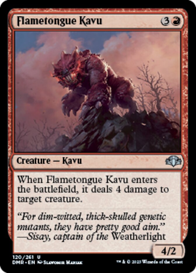 Flametongue Kavu [Dominaria Remastered] - Evolution TCG