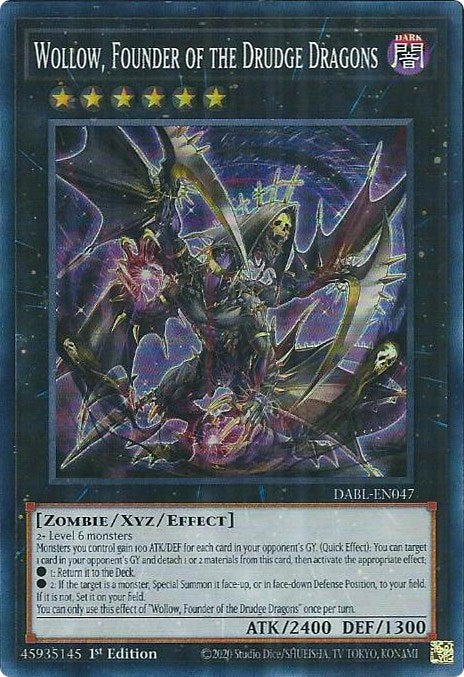 Wollow, Founder of the Drudge Dragons [DABL-EN047] Super Rare - Evolution TCG
