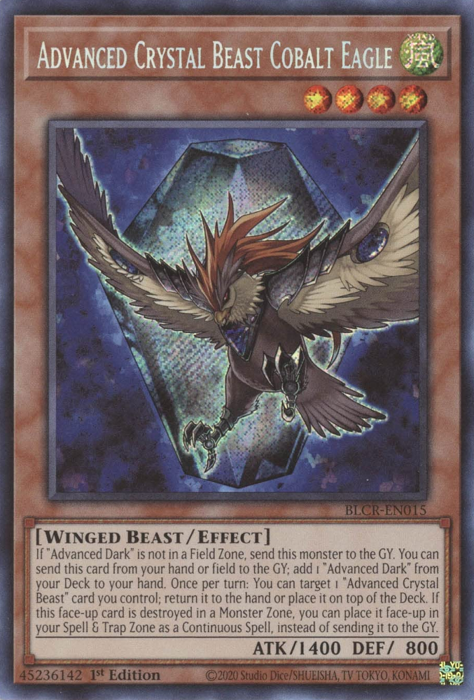 Advanced Crystal Beast Cobalt Eagle [BLCR-EN015] Secret Rare - Evolution TCG