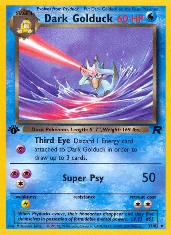 Dark Golduck (37/82) [Team Rocket 1st Edition] - Evolution TCG