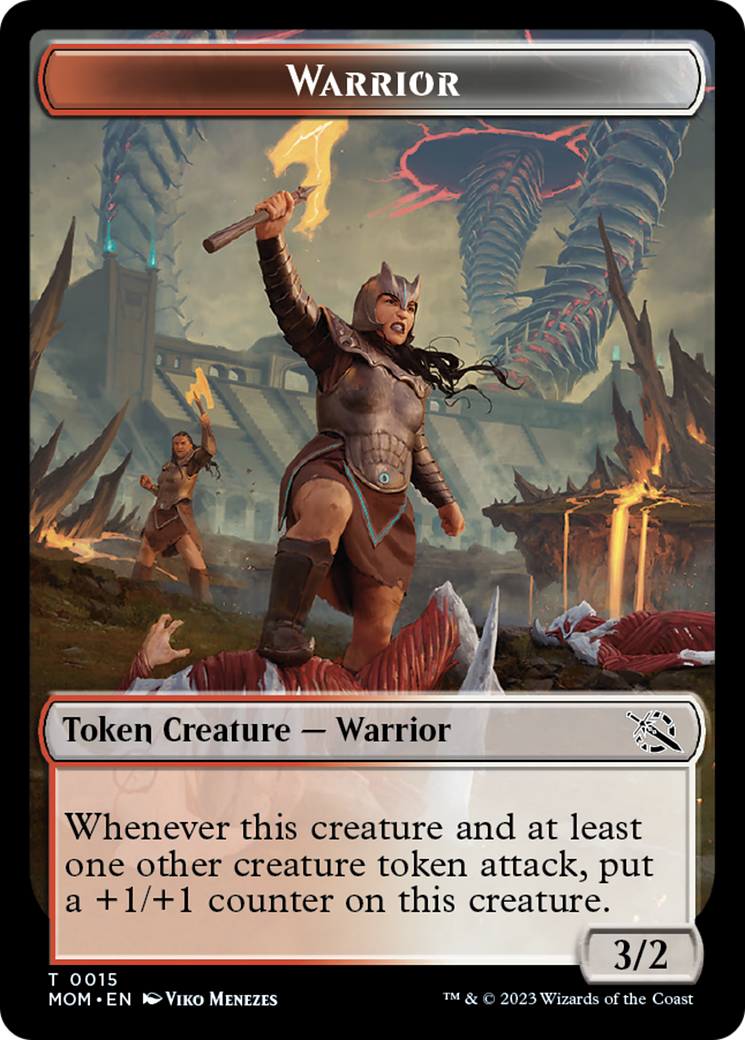 Warrior // Zombie Double-Sided Token [March of the Machine Tokens] - Evolution TCG