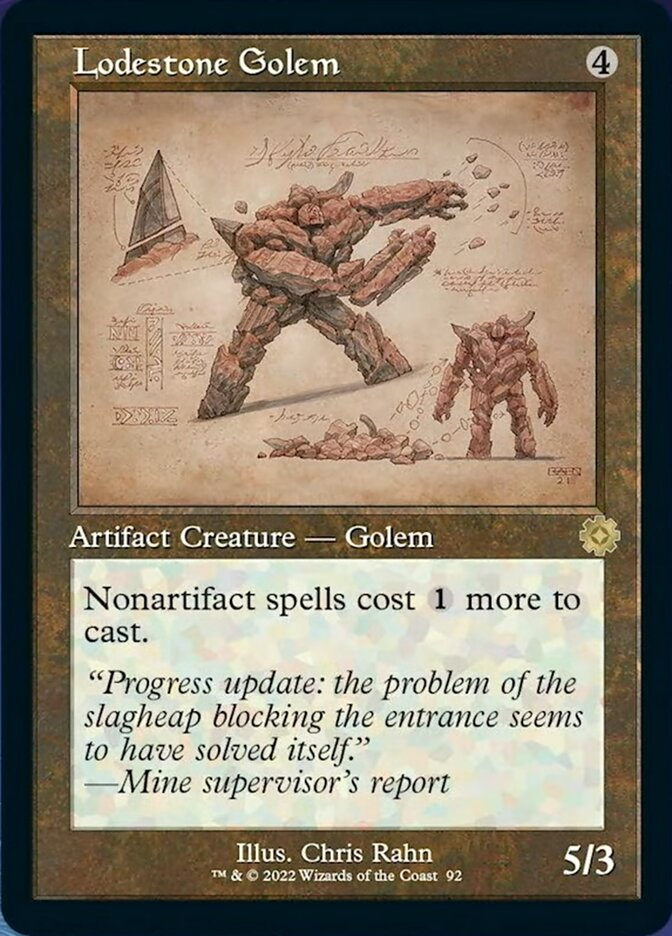 Lodestone Golem (Retro Schematic) [The Brothers' War Retro Artifacts] - Evolution TCG