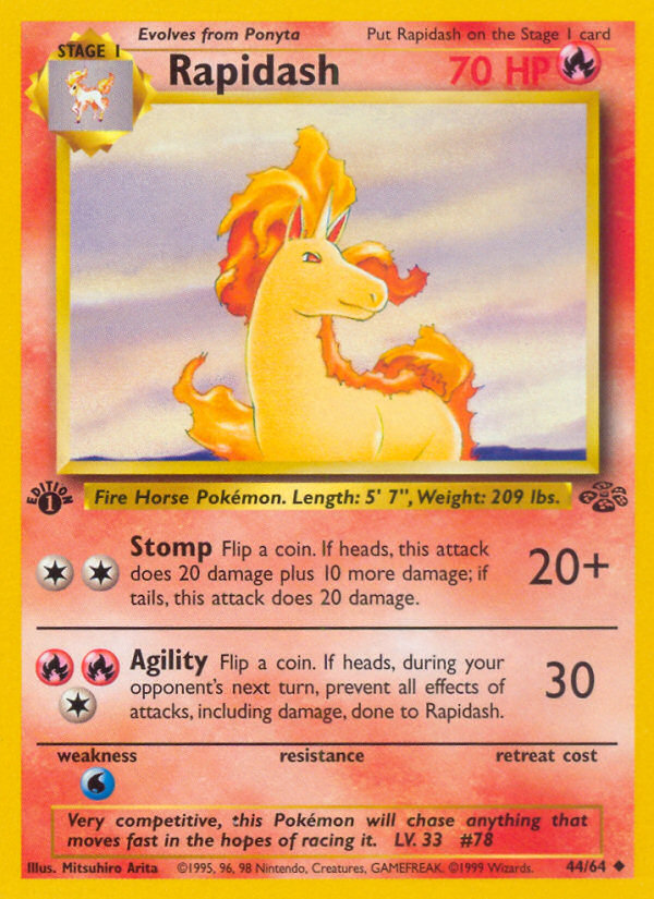 Rapidash (44/64) [Jungle 1st Edition] - Evolution TCG
