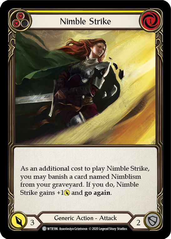Nimble Strike (Yellow) [U-WTR186] (Welcome to Rathe Unlimited)  Unlimited Rainbow Foil - Evolution TCG