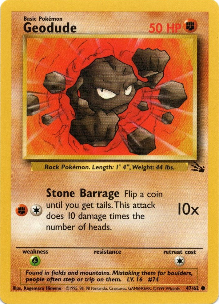 Geodude (47/62) [Fossil Unlimited] - Evolution TCG