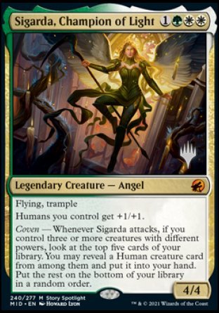 Sigarda, Champion of Light (Promo Pack) [Innistrad: Midnight Hunt Promos] - Evolution TCG