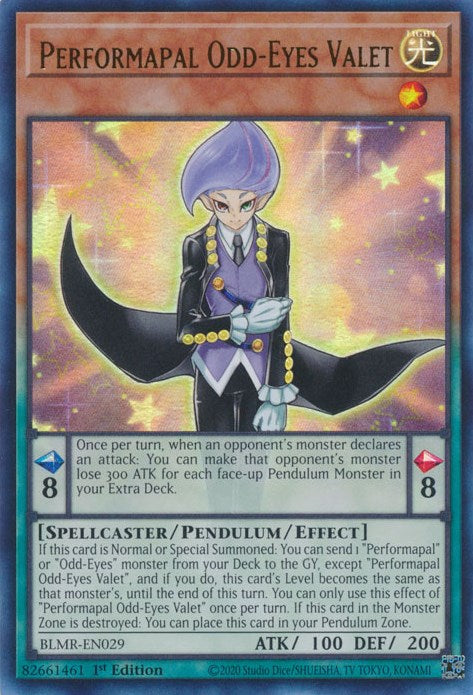 Performapal Odd-Eyes Valet [BLMR-EN029] Ultra Rare - Evolution TCG