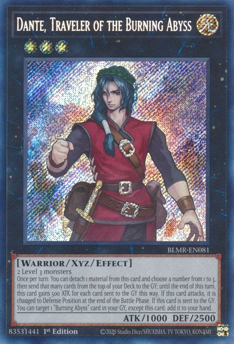 Dante, Traveler of the Burning Abyss [BLMR-EN081] Secret Rare - Evolution TCG