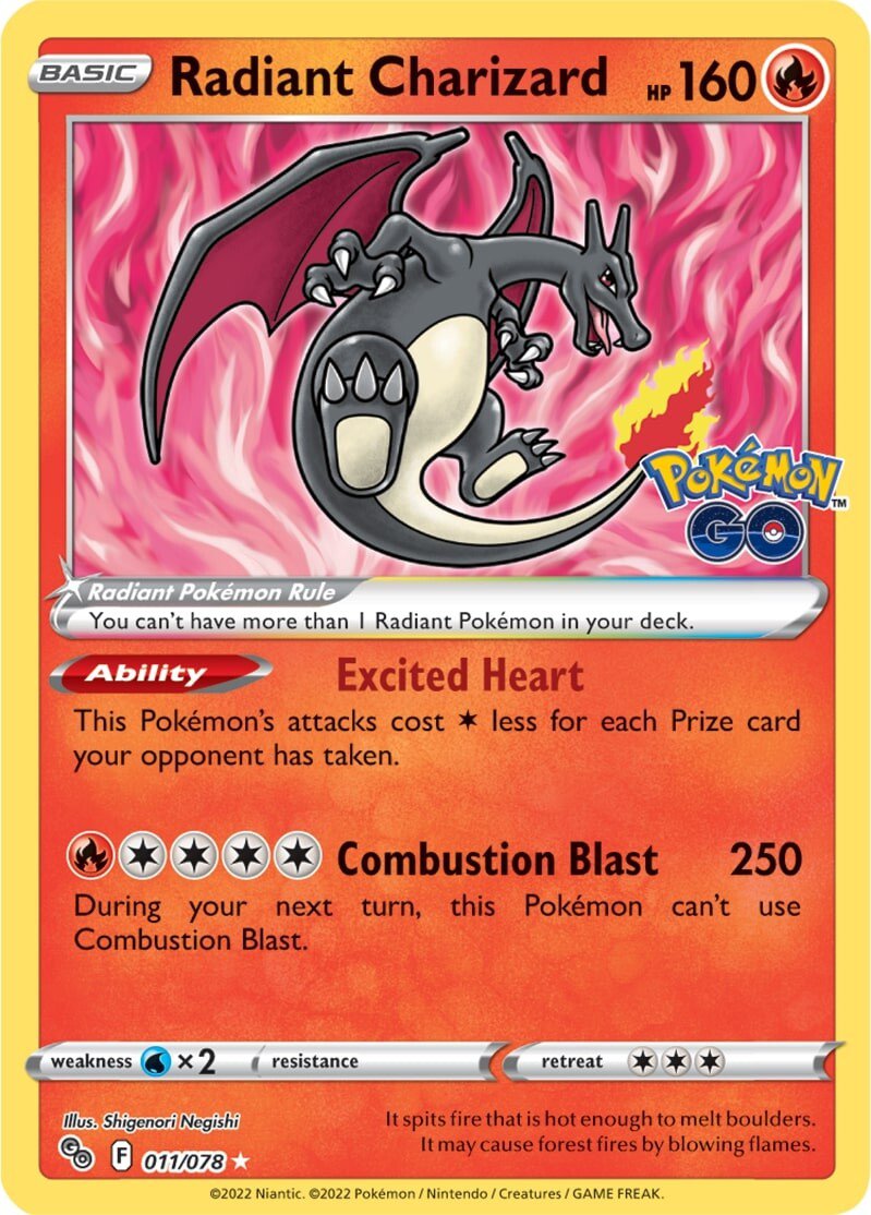 Radiant Charizard (011/078) [Pokémon GO] - Evolution TCG