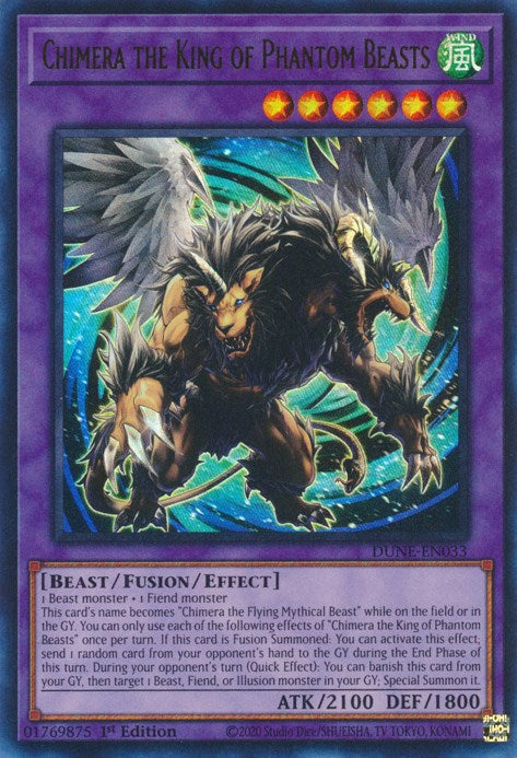 Chimera the King of Phantom Beasts [DUNE-EN033] Ultra Rare - Evolution TCG