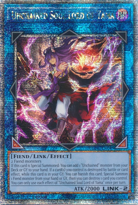 Unchained Soul Lord of Yama [DUNE-EN049] Quarter Century Secret Rare - Evolution TCG