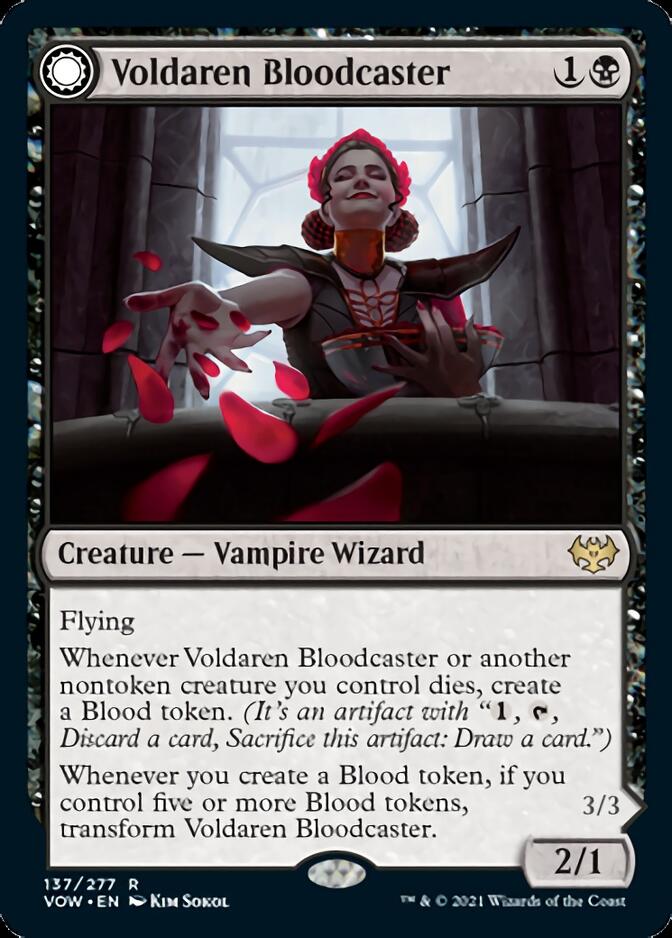 Voldaren Bloodcaster // Bloodbat Summoner [Innistrad: Crimson Vow] - Evolution TCG